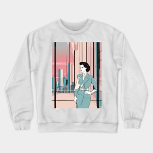 Indomitable Art Deco Patrick Nagel 80s Crewneck Sweatshirt